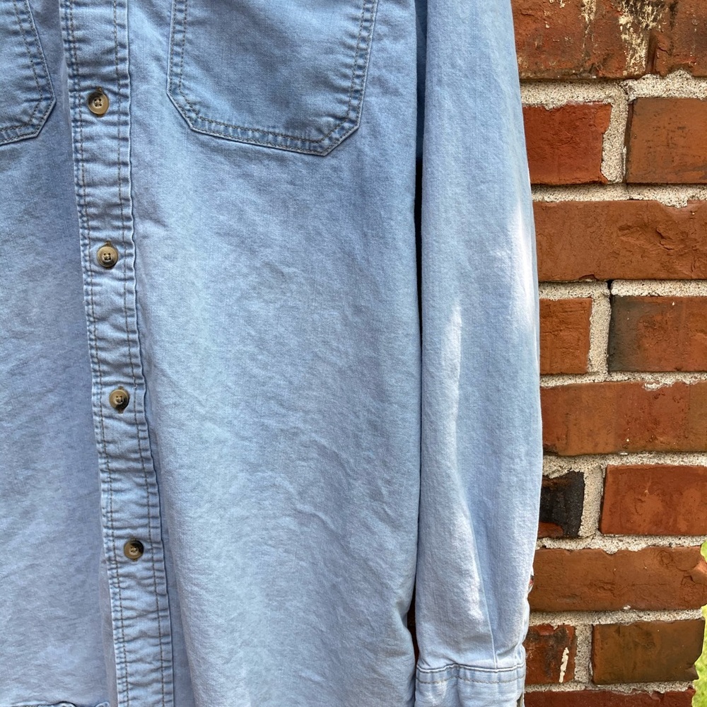 ⚡️SOLD⚡️ Hand Dyed Denim Button Down - Picture 4 of 15